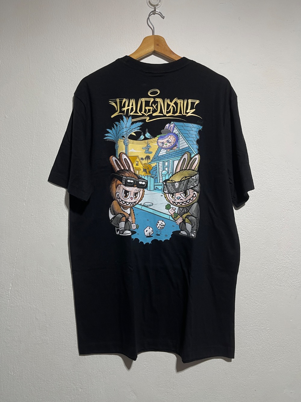 Camiseta Thug Nine Bandana Squad Estampa Labubu Original