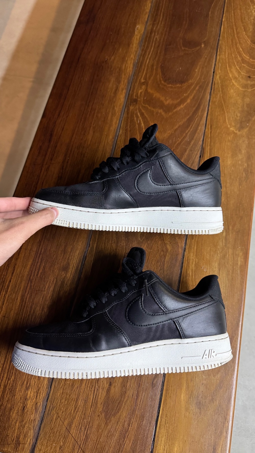 Nike Air Force 1 Low Nylon Black White — 38 / 39, Usado