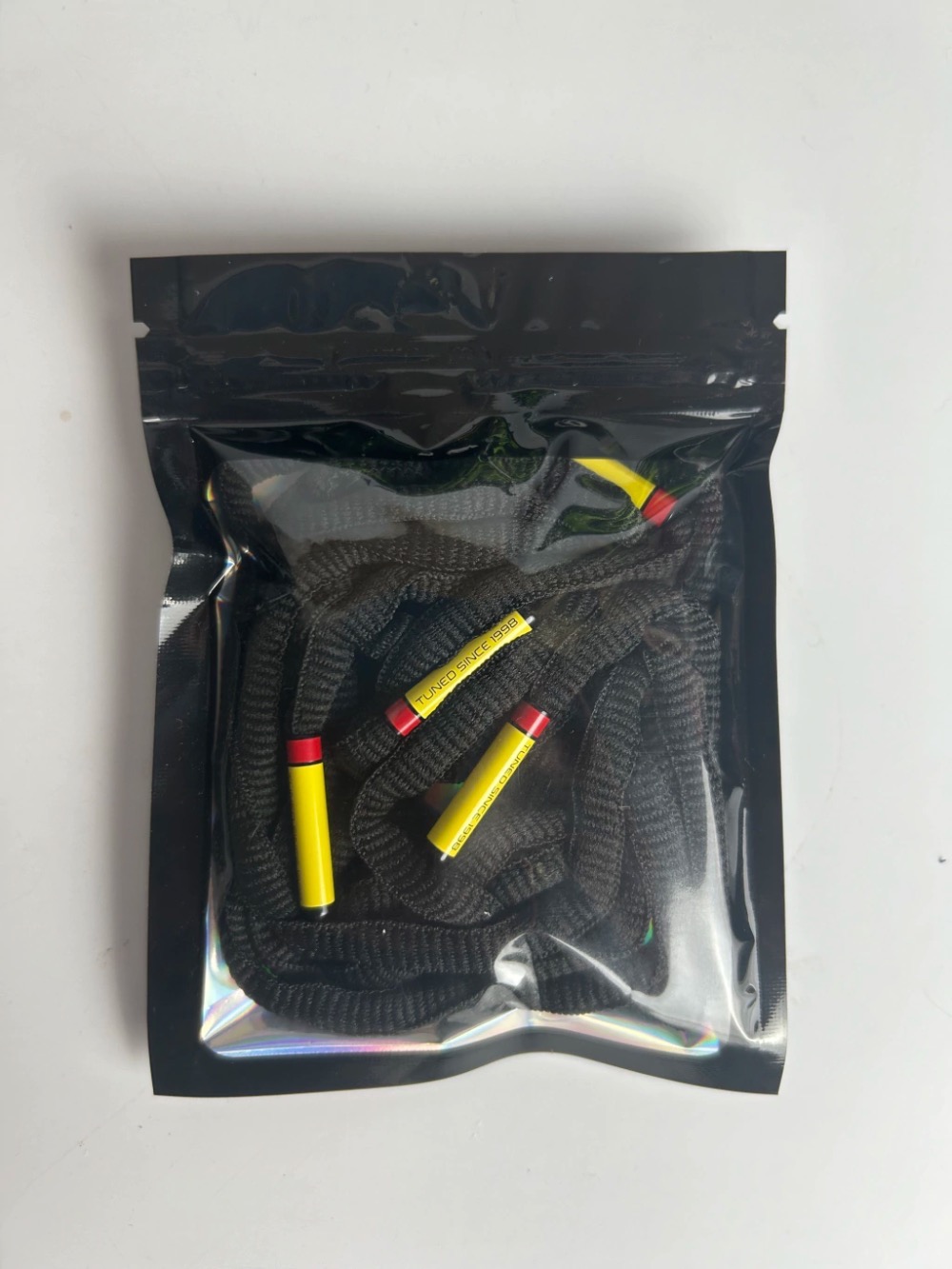 Cadarços TN Laces Tuned Since 1998 Black Yellow