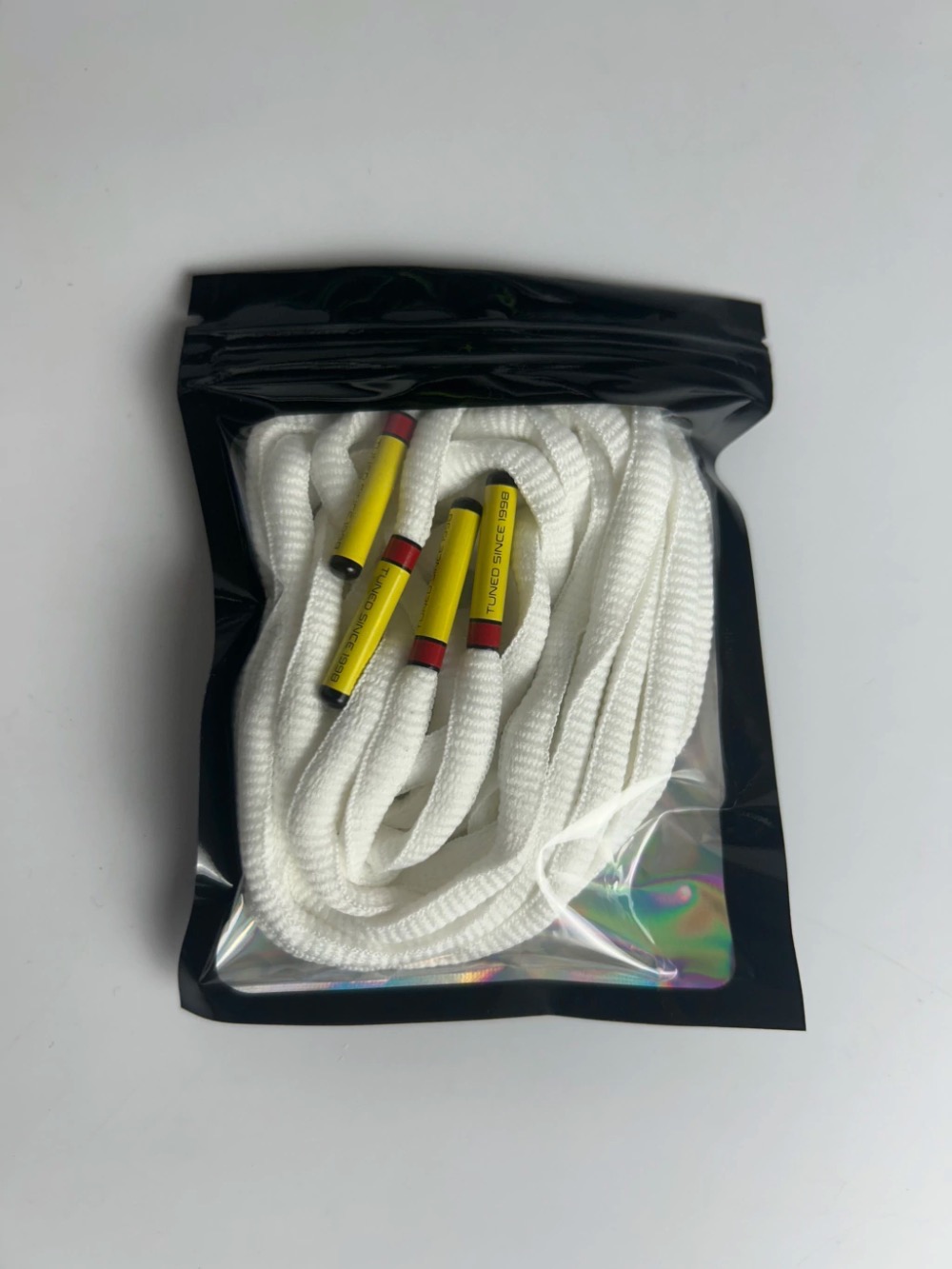 Cadarços TN Laces Tuned Since 1998 White Yellow