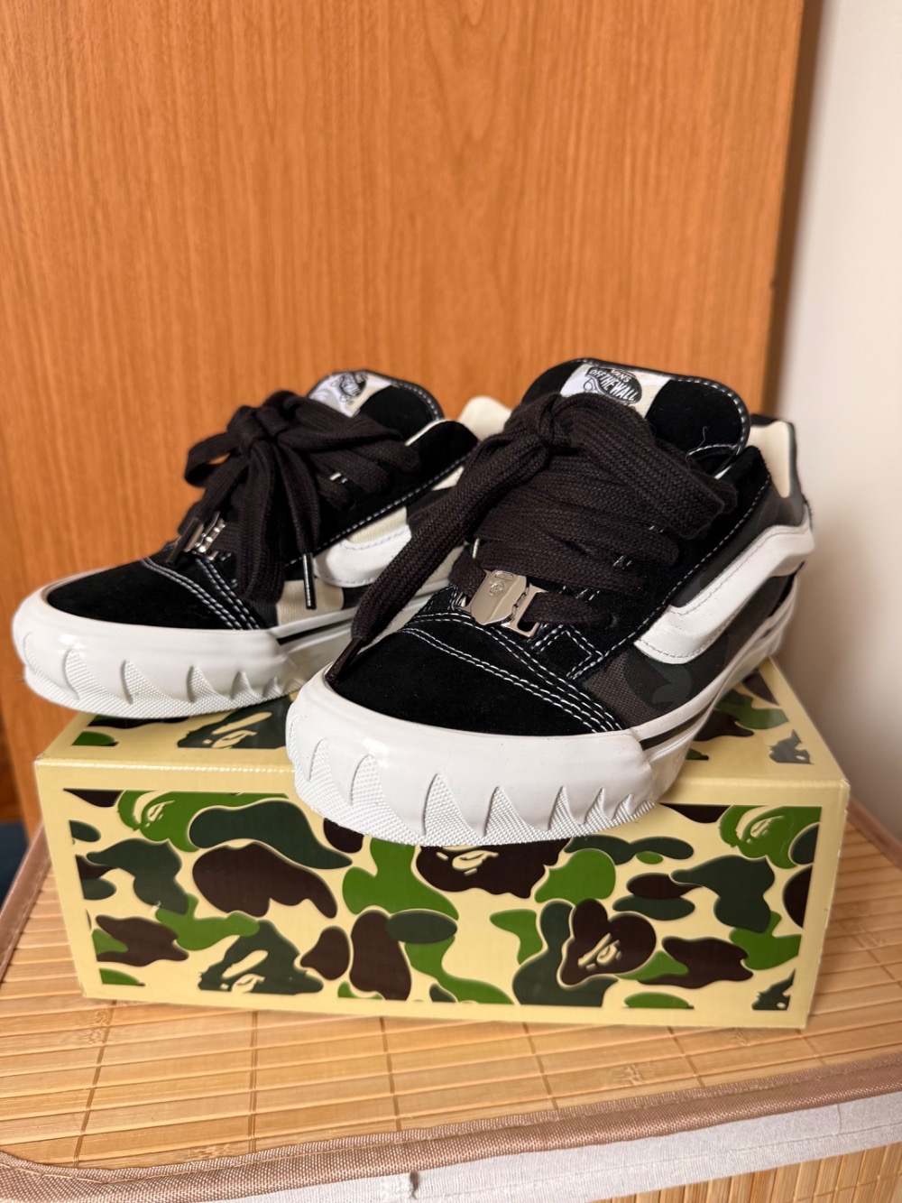 BAPE x Vans Premium Knu Skool Camo Black