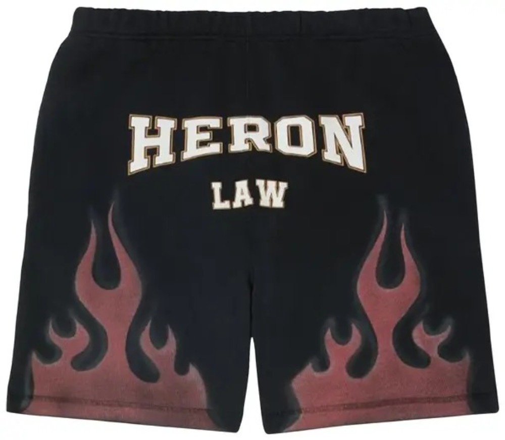 Heron Preston  - Bermuda Heron Law Flames Sweatshorts 'Black'