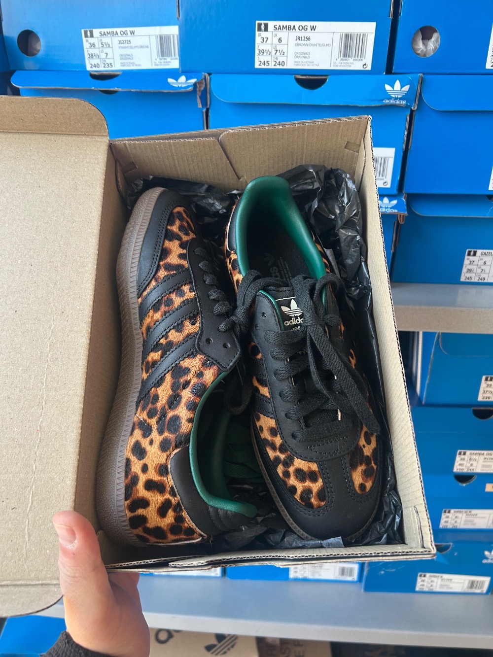 adidas Samba OG Black Green Leopard