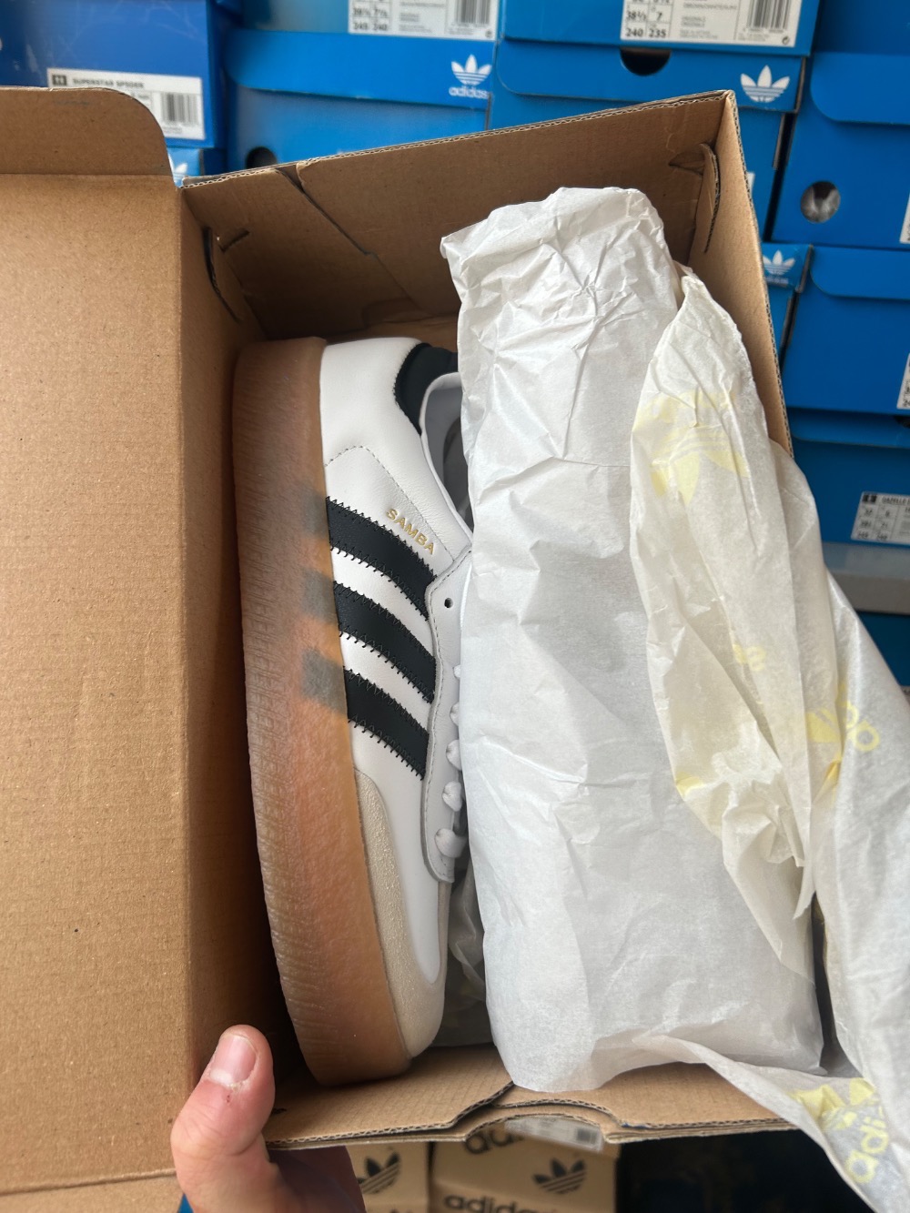 adidas Sambae Cloud White Metallic Gold