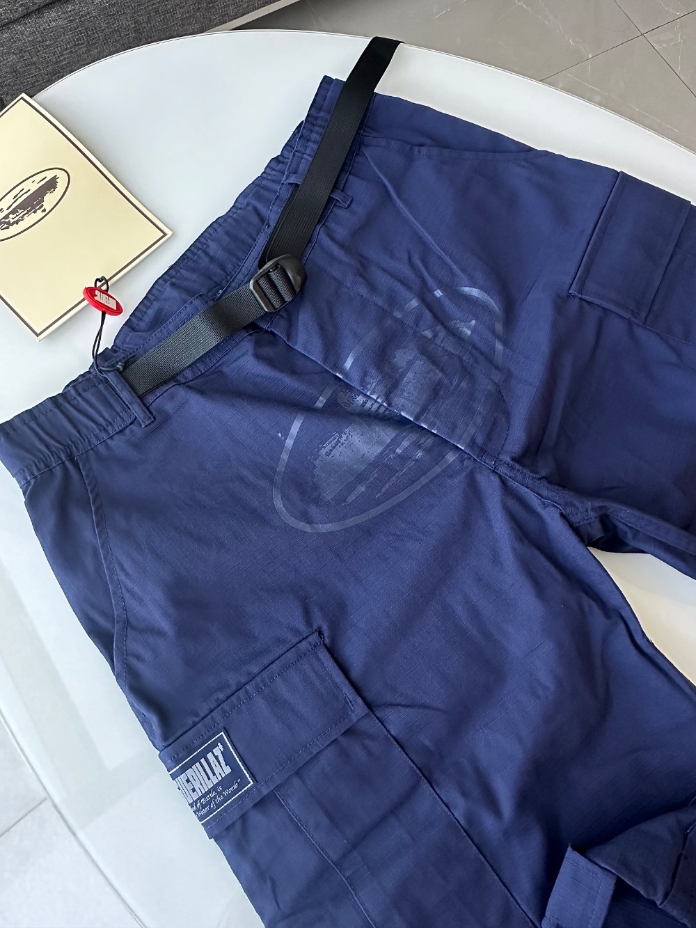Calça Corteiz Guerillaz Cargo Navy