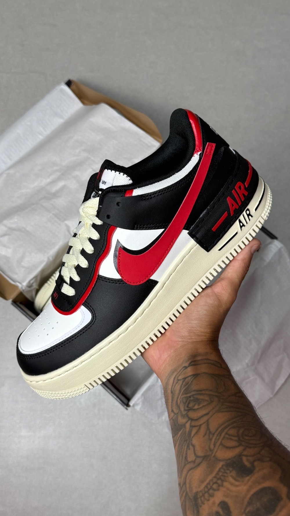 Nike Air Force 1 Shadow Summit White University Red Black