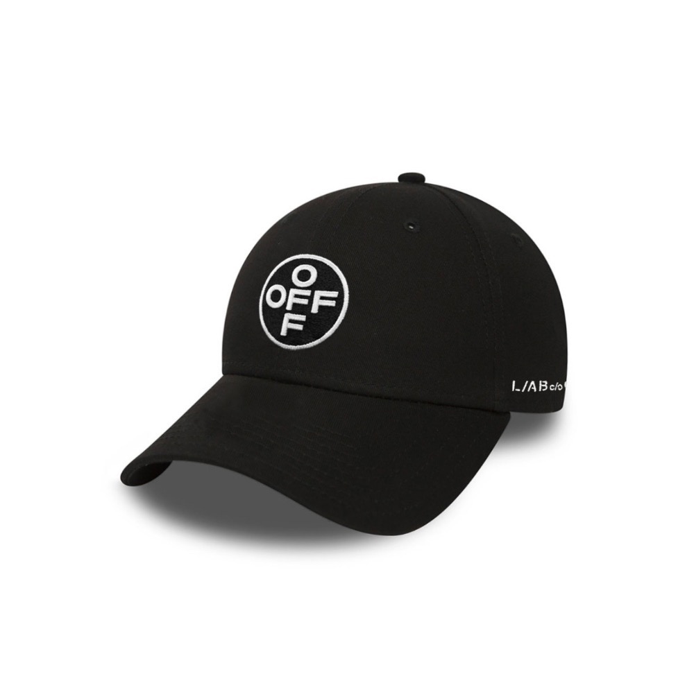 Boné Off-White L/AB Curved Brim Logo Embroidered Twill Black
