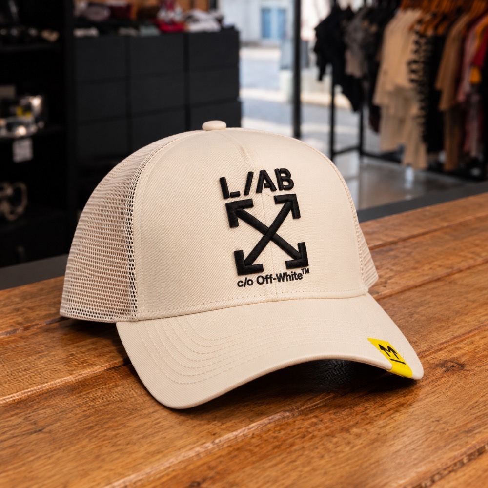 Boné Off-White L/AB Twill Front Snapback Cream Black