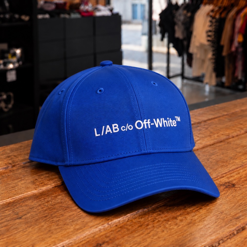 Boné Off-White L/AB Horizontal Embroidered Curved Brim Twill Blue