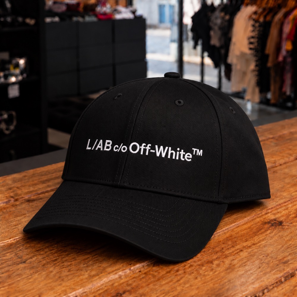 Boné Off-White L/AB Horizontal Embroidered Curved Brim Twill Black