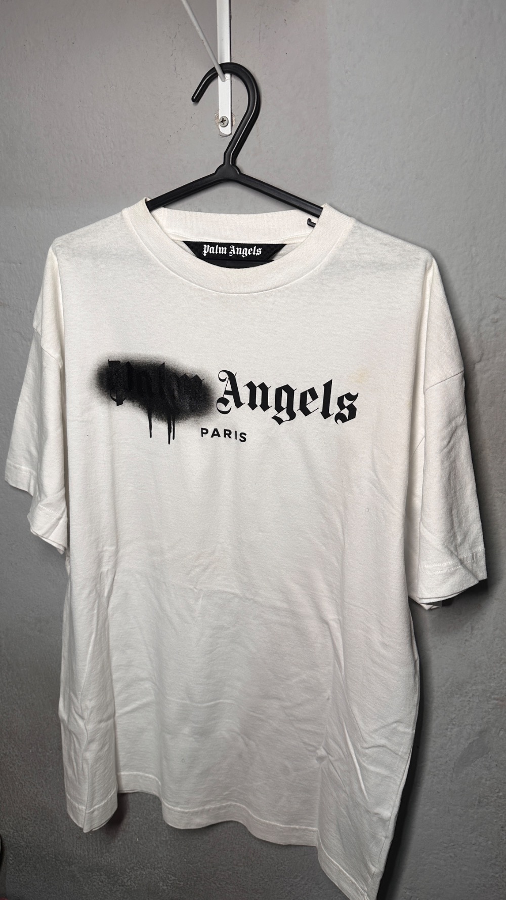 Camiseta Palm Angels Paris Sprayed White Black