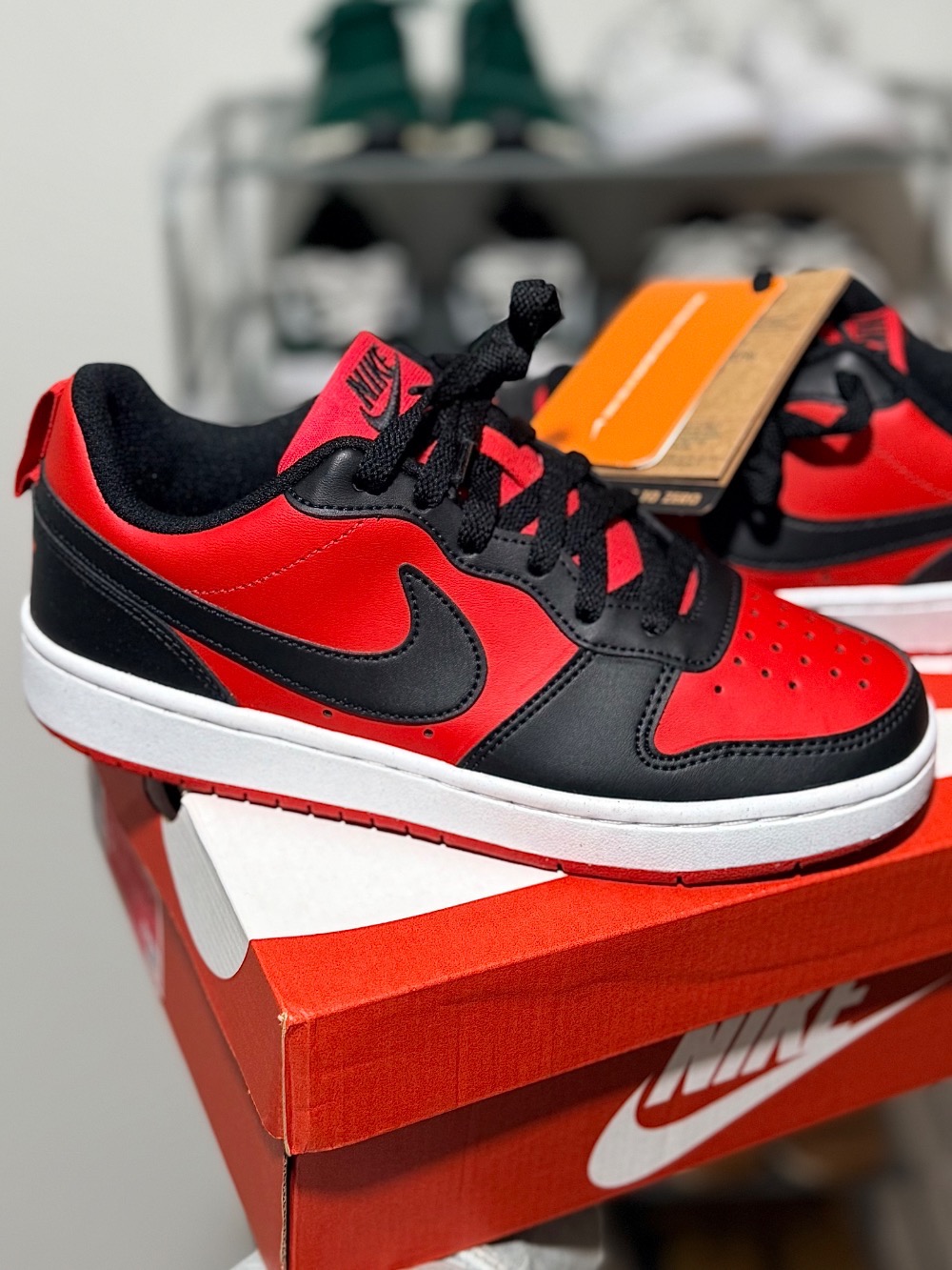 Nike Court Borough Low Recraft University Red White Black