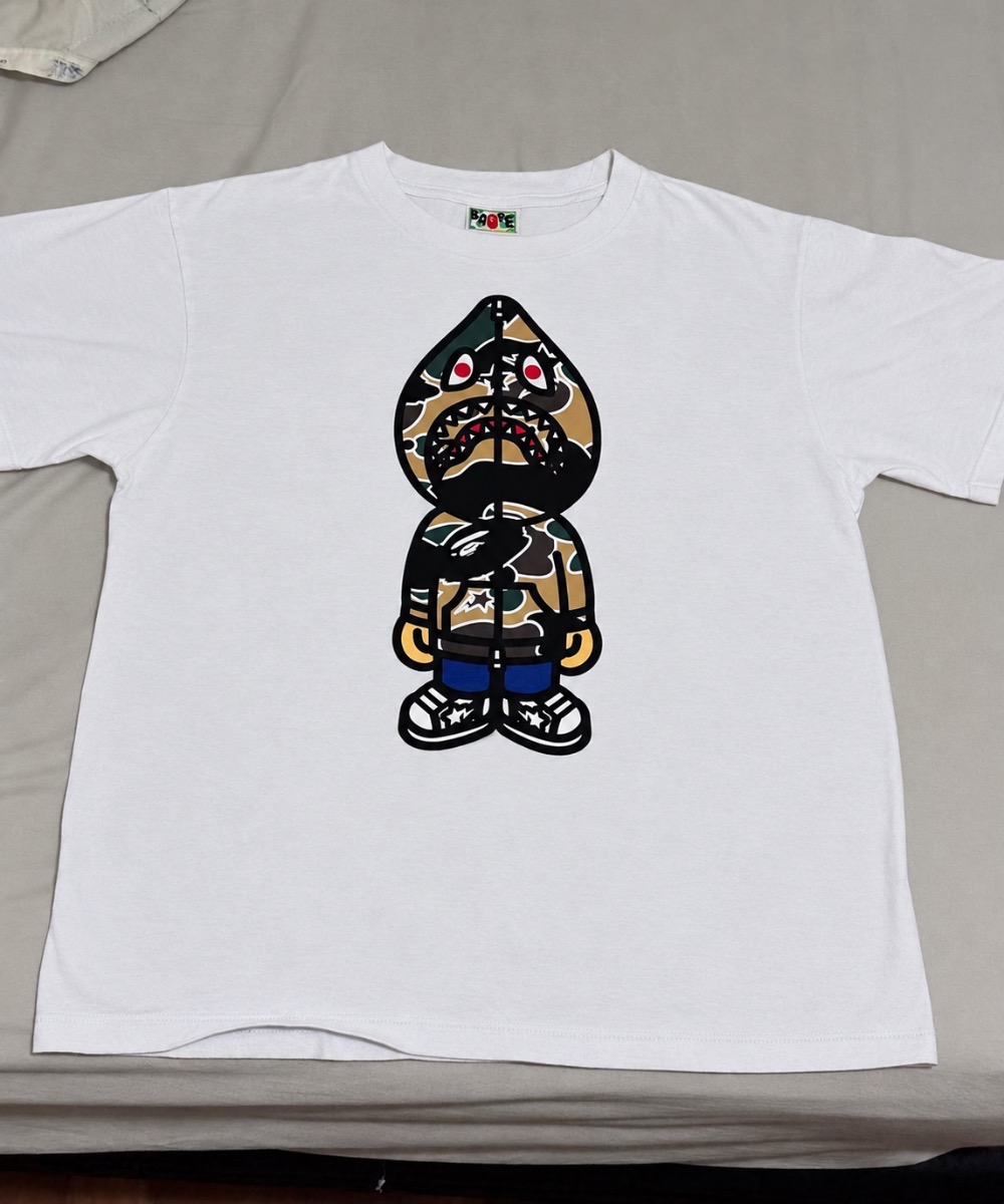 Camiseta Bape A Bathing Ape Check By Bathing White Beige