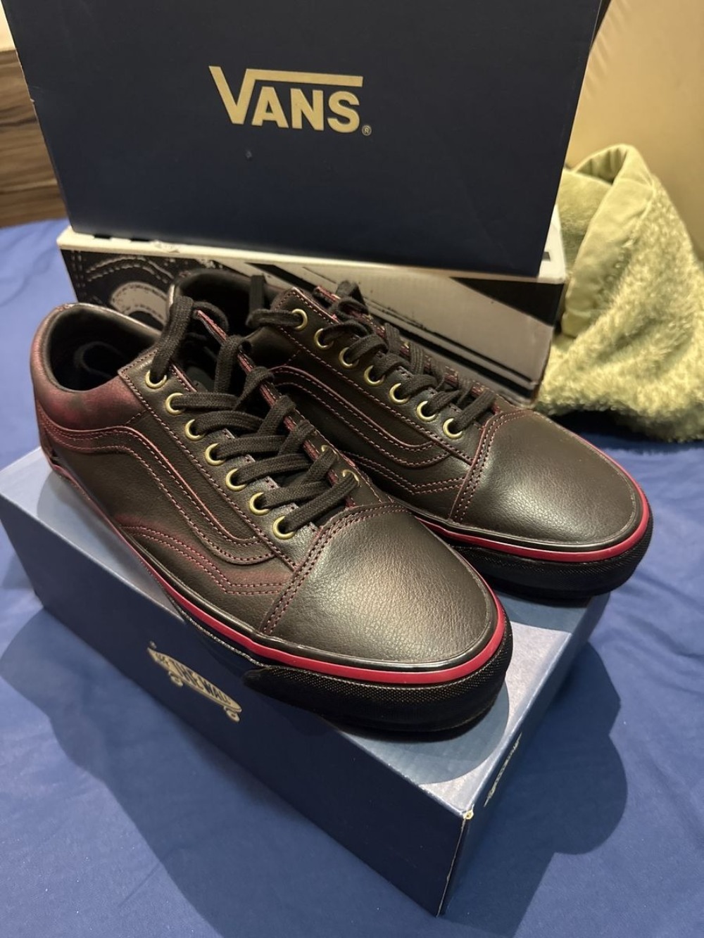 Tania Cruz x Vans Old Skool Premium Dark Red Rub-Away