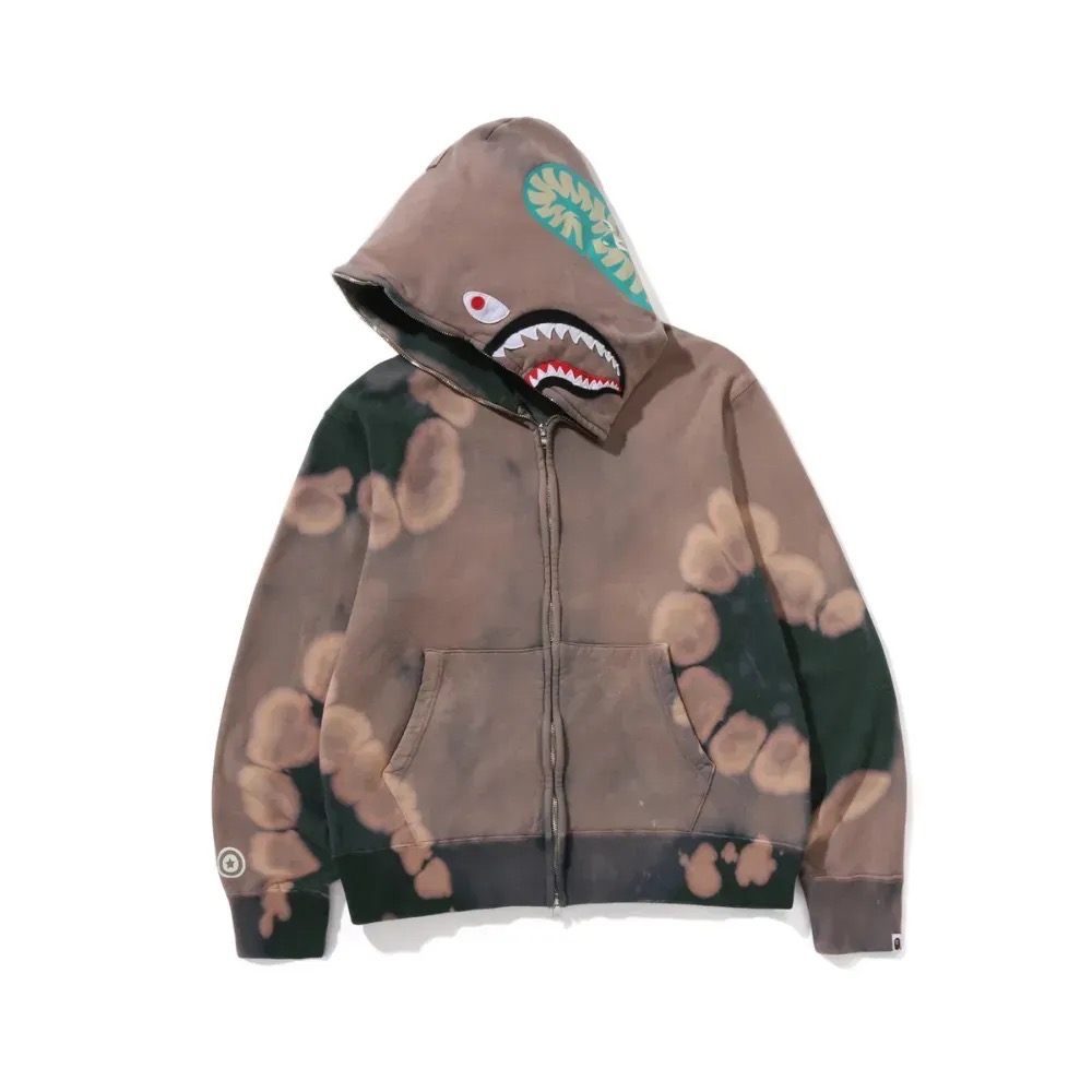 Moletom BAPE Shark Full Zip Hand Dye