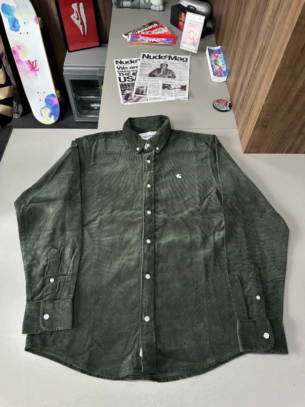 Camisa Carhartt Madison Fine Cord Shirt Opuntia Wax