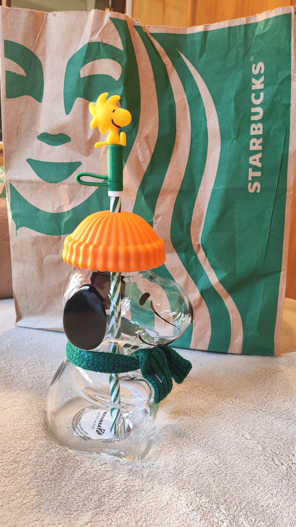 Peanuts x Starbucks Copo Snoopy Glass Cold