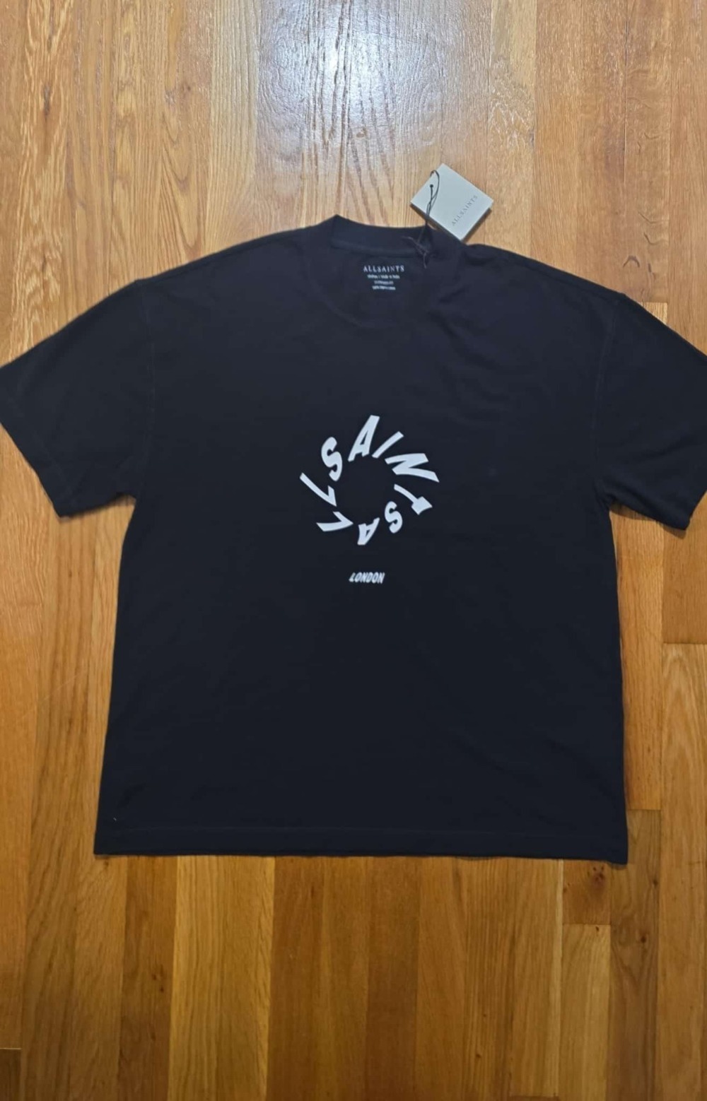 Camiseta ALLSAINTS Halo SS Crew Preta