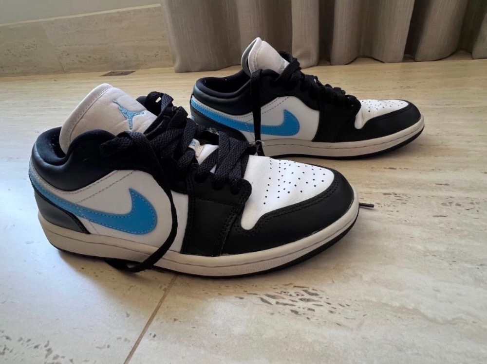 Air Jordan 1 Low Black University Blue — 36, Usado