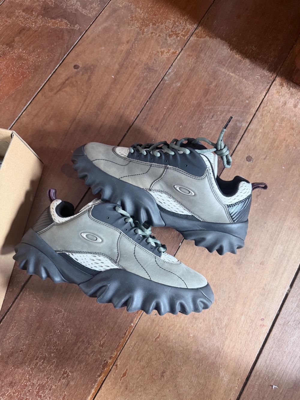Brain Dead x Oakley Factory Team Chop Saw Olive Nubuck Leather