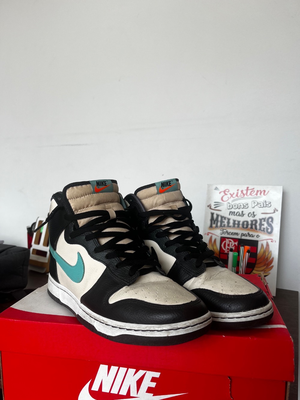 Nike Dunk High Retro EMB Pearl White and Washed Teal