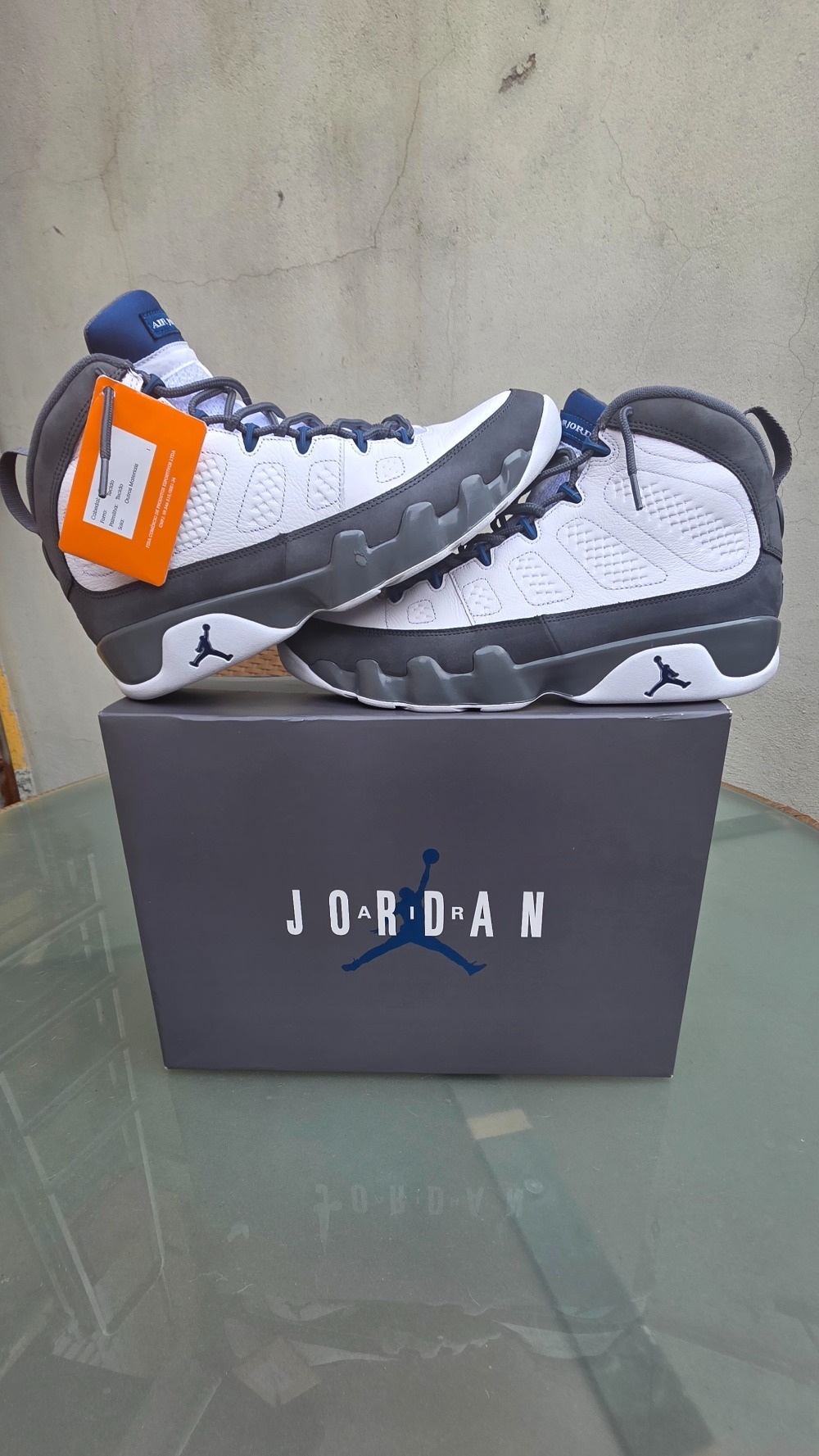 Air Jordan 9 Flint Grey French Blue