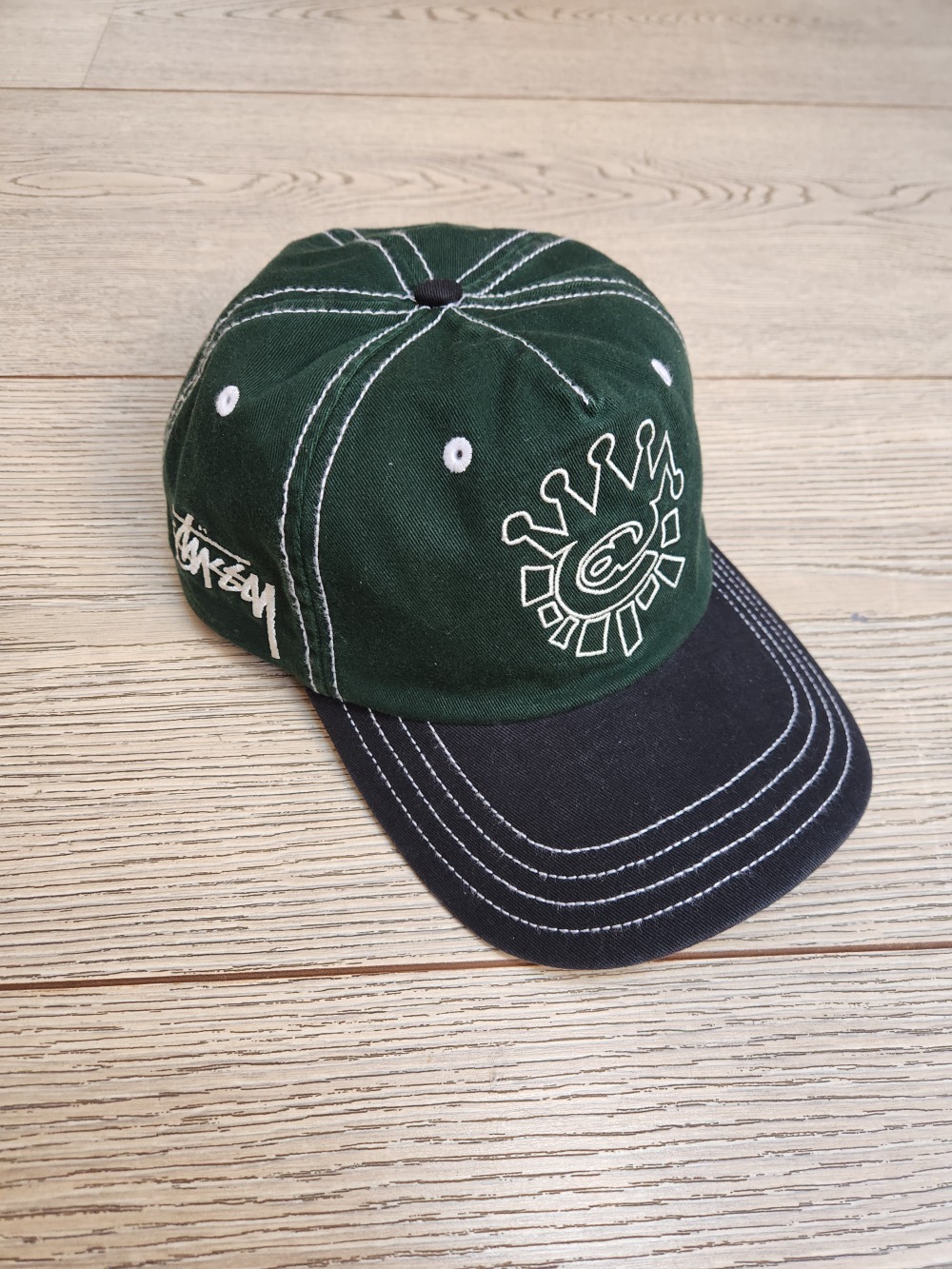Stüssy x always do what you should do Boné Snapback Hunter Green