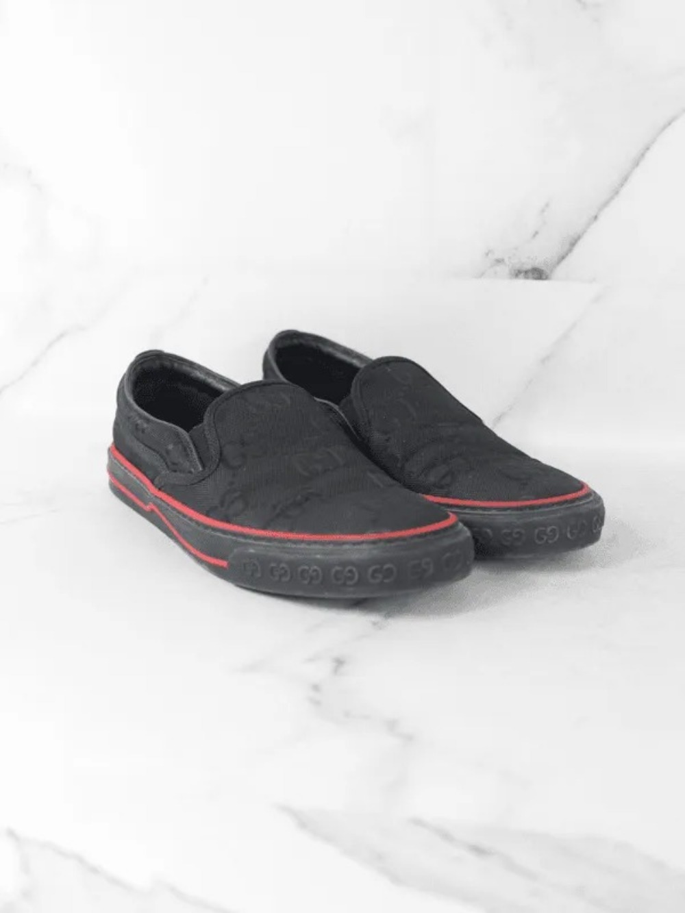 Tênis Slip On Gucci Off the Grid Tennis 1977 GG Preto