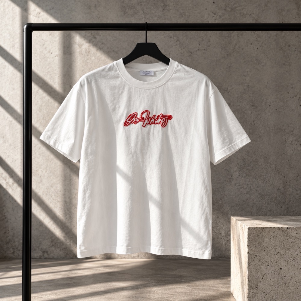 Camiseta Off-White Script Outline White