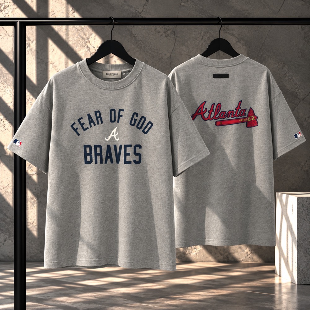 Camiseta Fear of God Essentials x MLB Atlanta Braves
