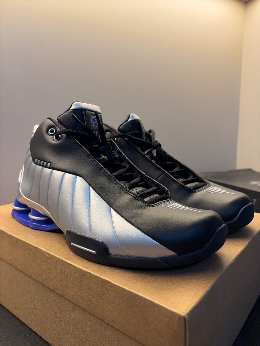 Nike Shox BB4 Black Metallic Silver
