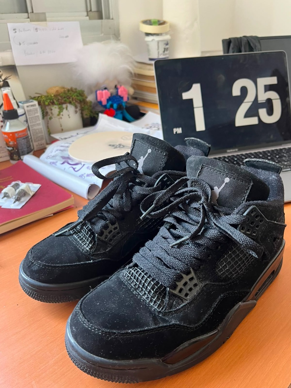 Air Jordan 4 Retro GS Black Cat Light Graphite