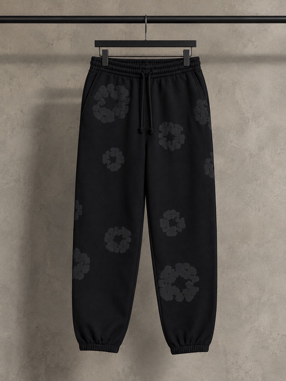 Calça Moletom Denim Tears Cotton Wreath Black