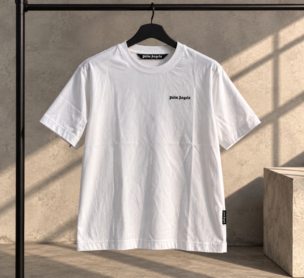Camiseta Palm Angels Pack Of Three Logo Embroidered Crewneck White