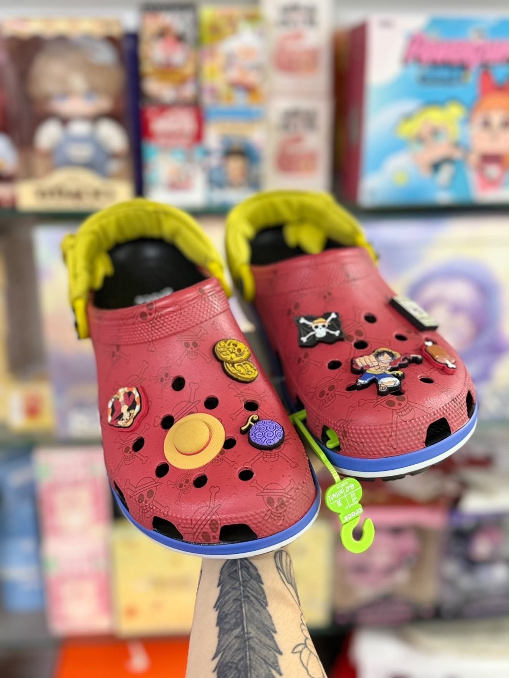 One Piece x Crocs Classic Clog Luffy Red Yellow Blue