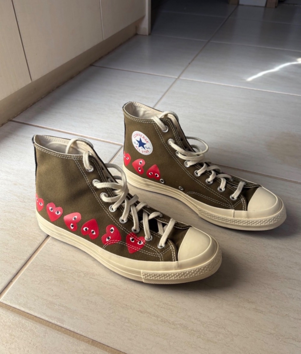 Tênis Chuck 70 Comme Des Garçons Play x Converse green