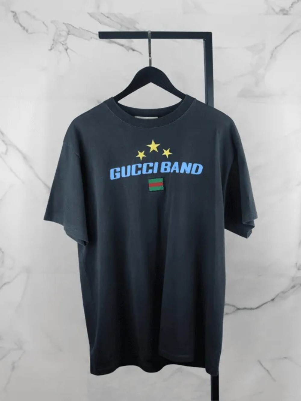 Camiseta Gucci Band Web Preta