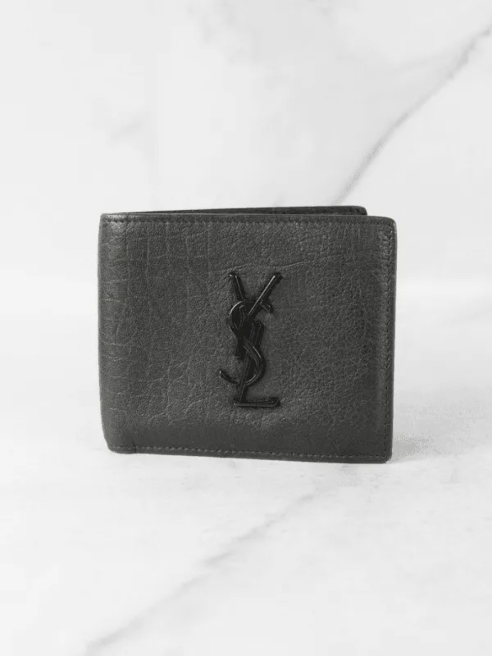 Carteira Yves Saint Laurent Basic Logo Preta