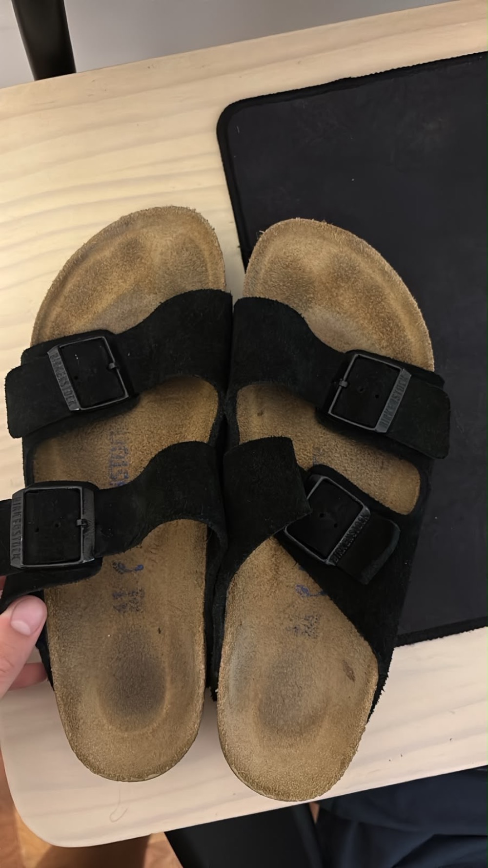 birkenstock arizona black camurça