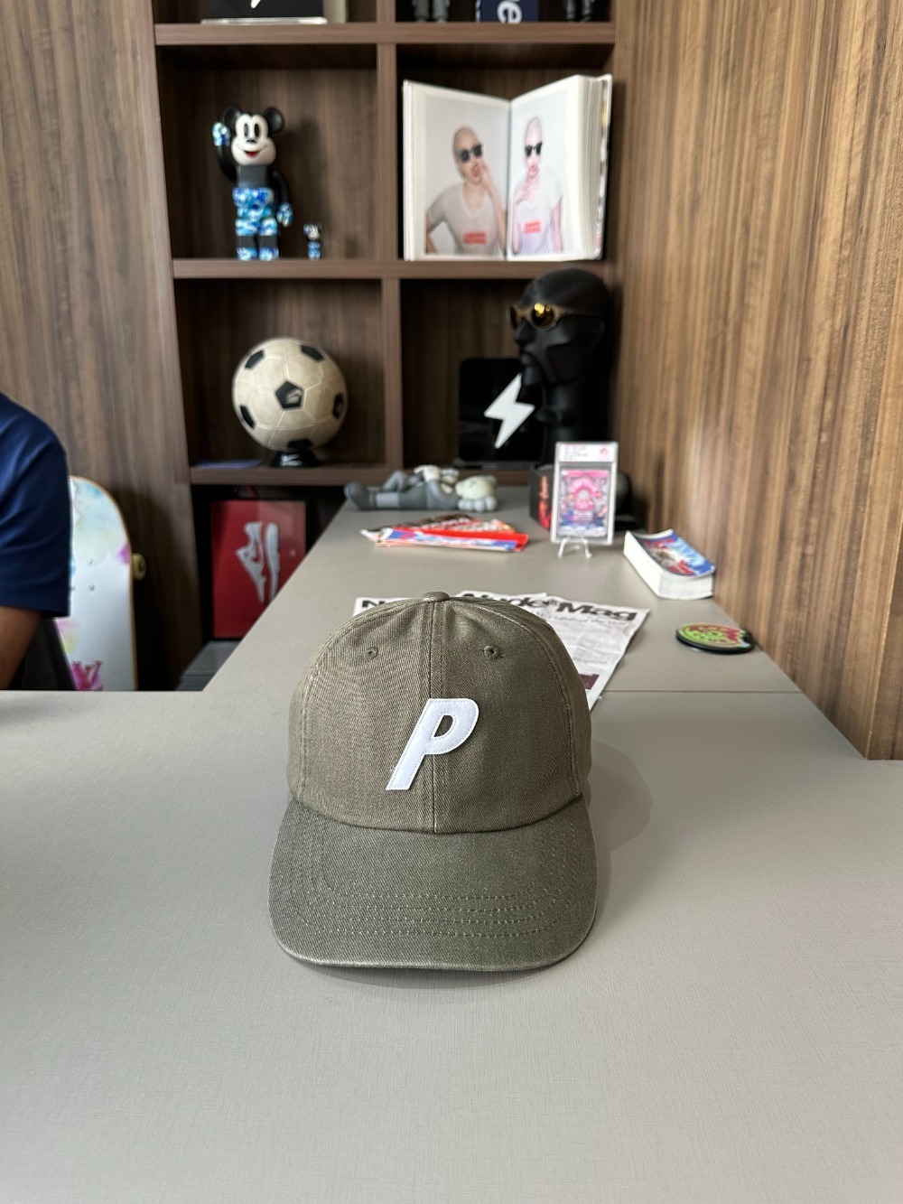 Boné Palace Bleached Denim P 6-Panel Army Olive