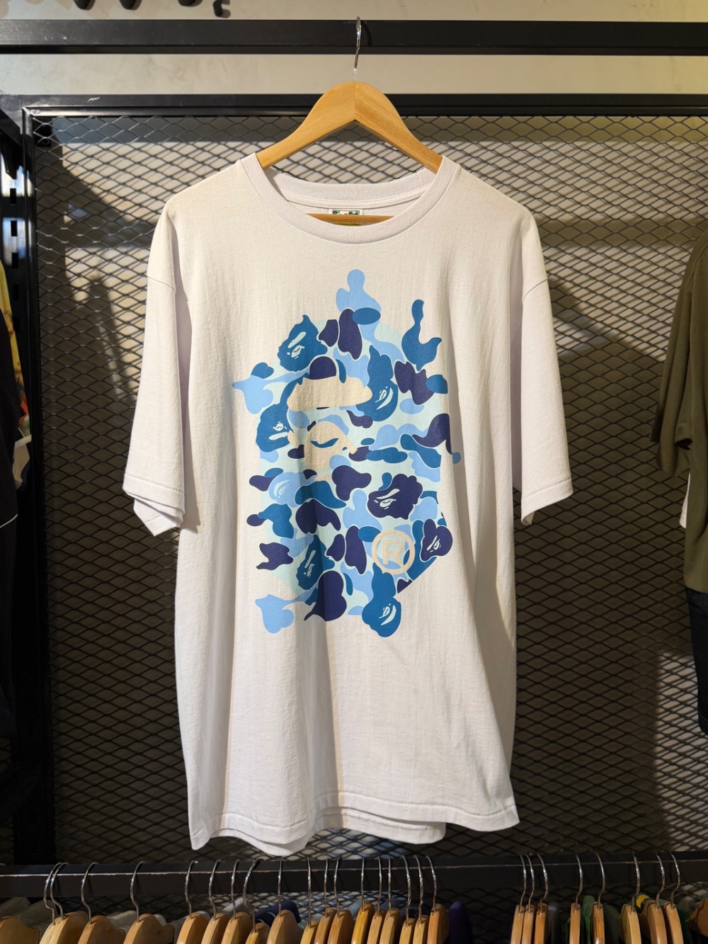 Camiseta bape camo blue / white