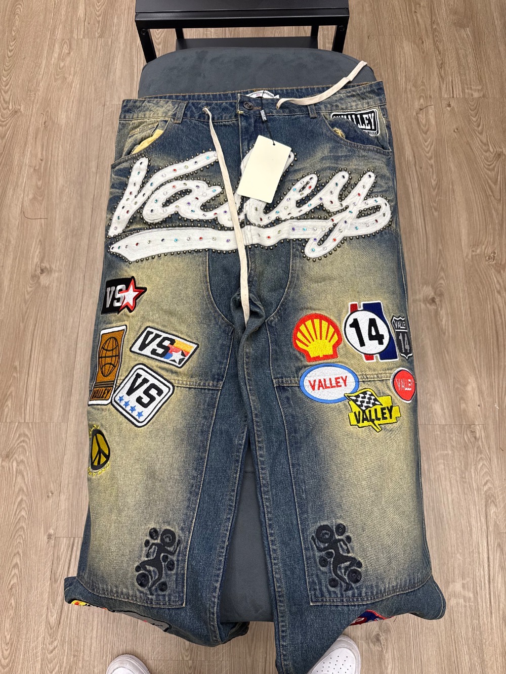 Calça Vale Lives Forever 1980s Painters Blue Denim