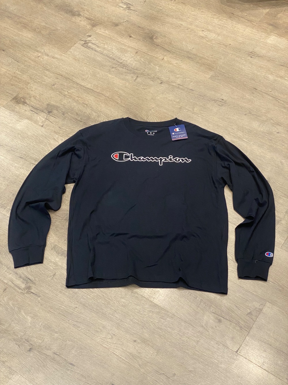 Camiseta manga longa Champion Logo Script