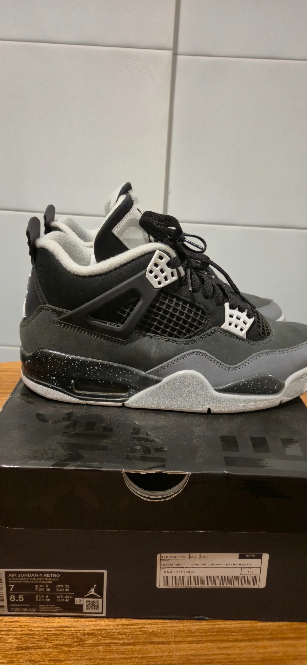 Air Jordan 4 Retro Fear White Cool Grey Pure Platinum