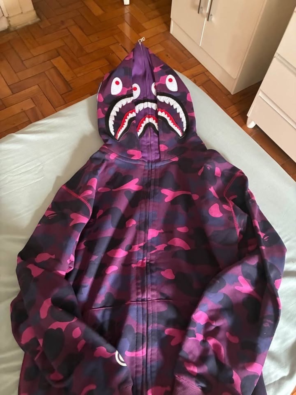 Moletom Bape Color Camo Shark Zip Full Purple