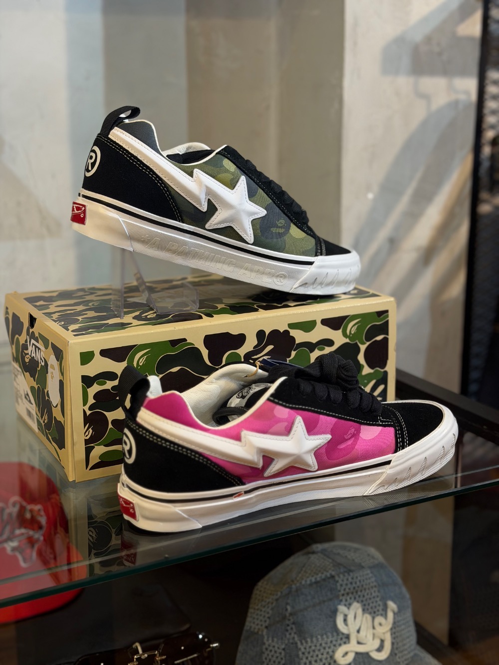 BAPE x Vans Premium Knu Skool Camo Green