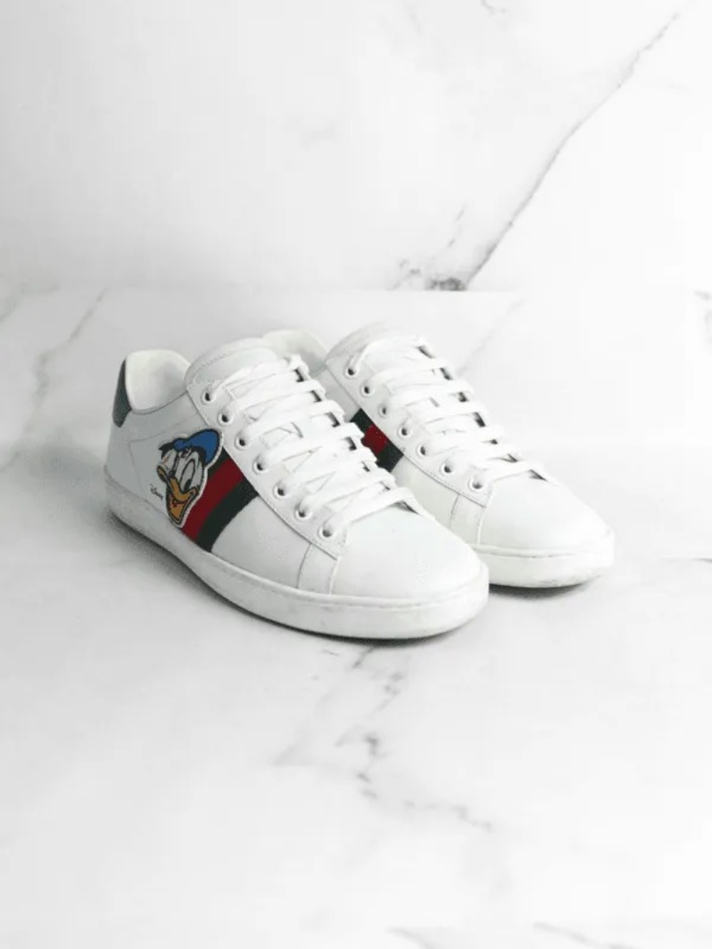 Tênis Gucci Ace Disney Donald Duck Branco
