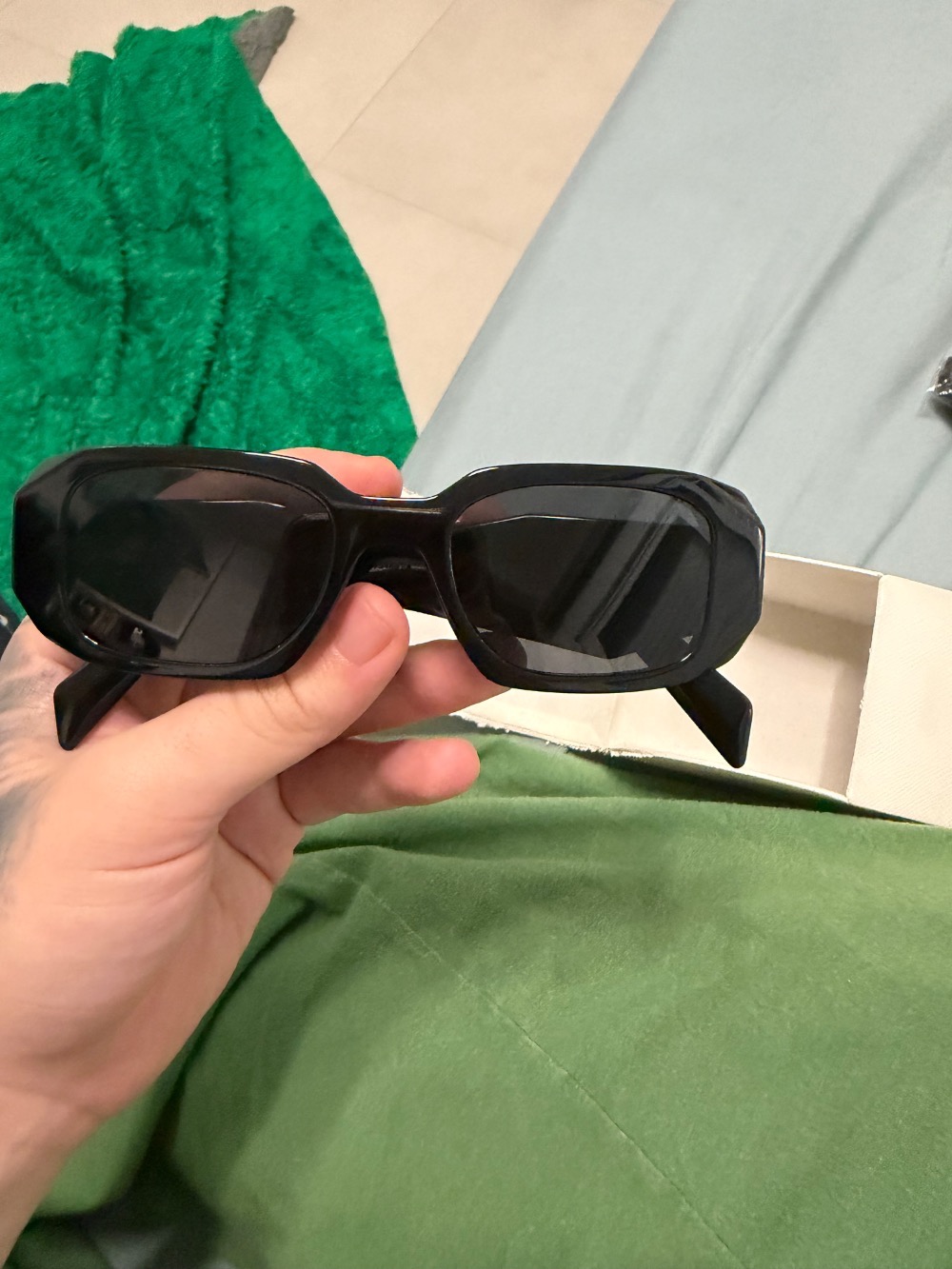 Óculos Prada Symbole Rectangle Black