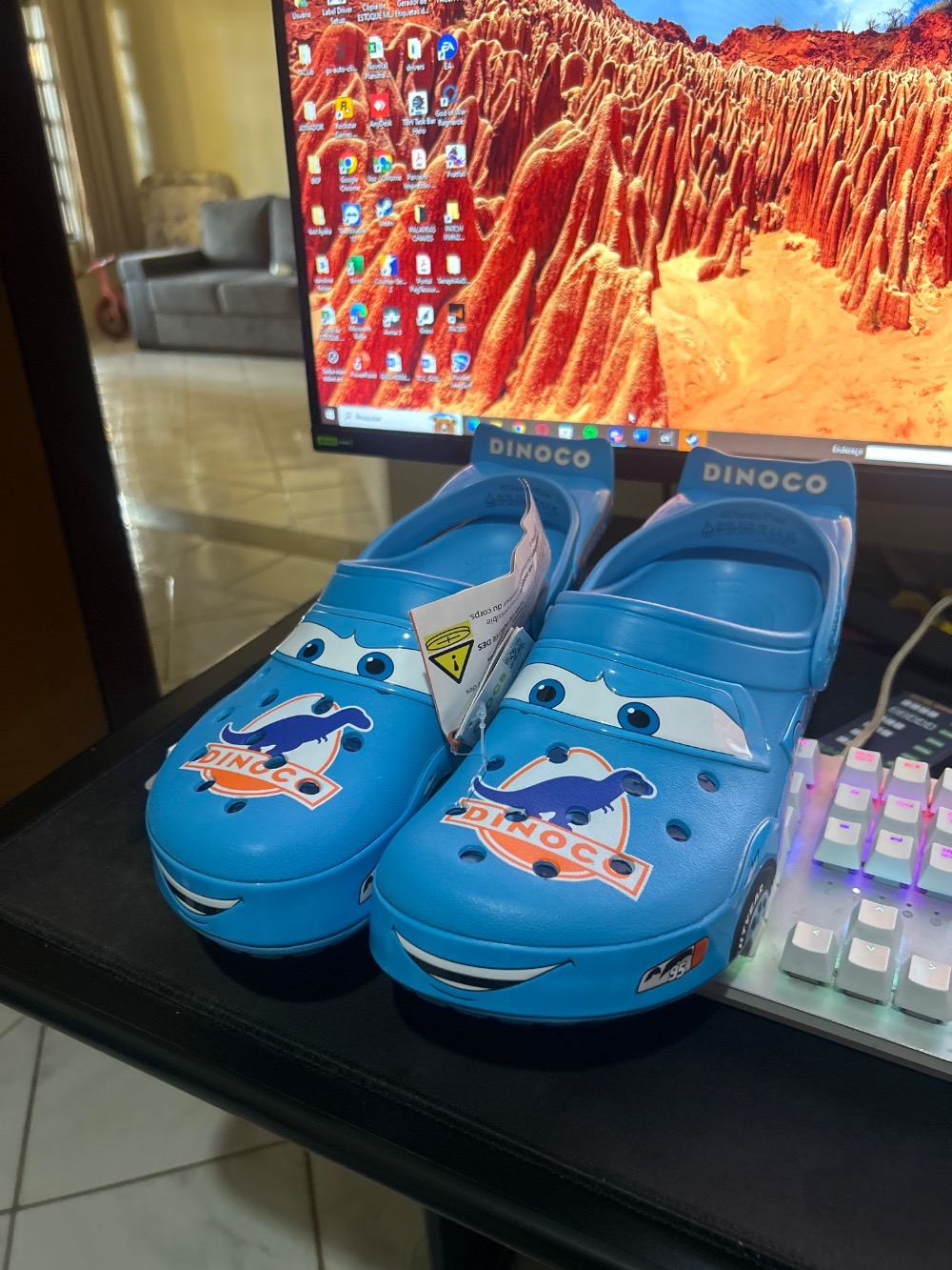 Cars x Crocs Crocband Lightning McQueen Dinoco Blue
