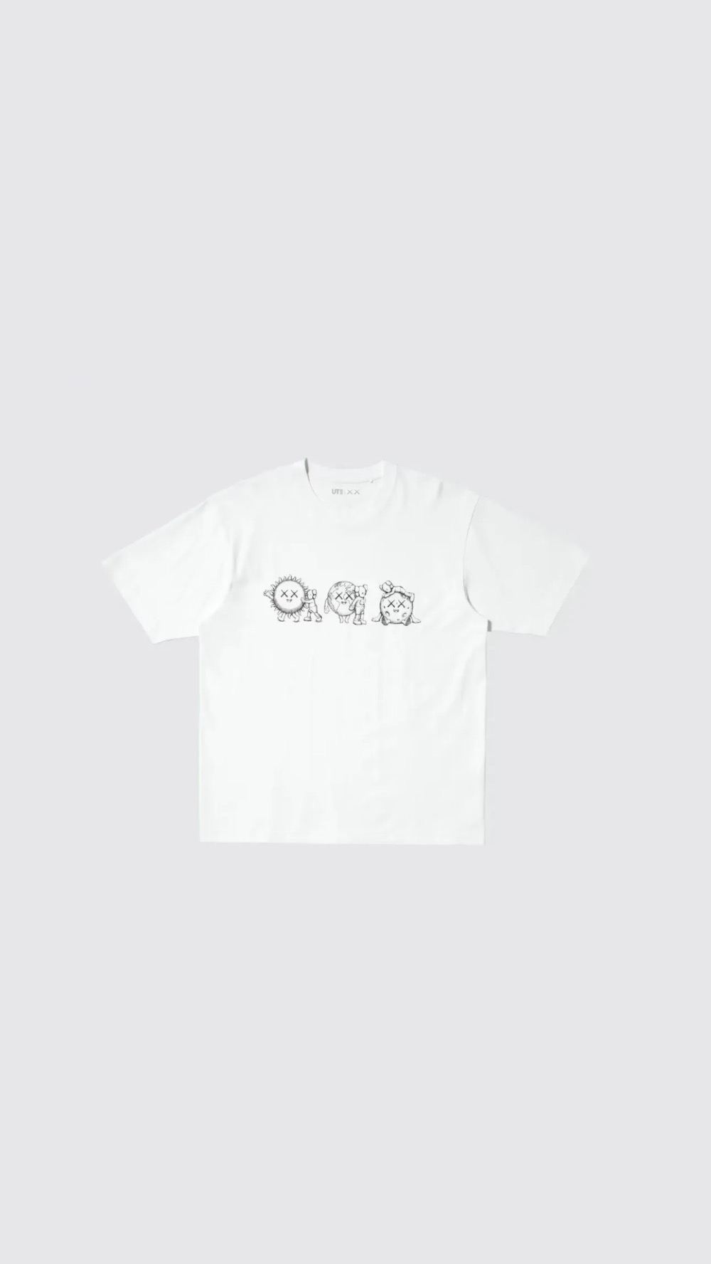 KAWS x Uniqlo Camiseta Universe UT Line Art White